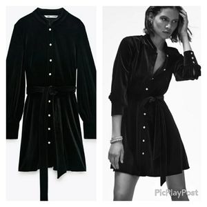 ZARA Velvet Black  Dress